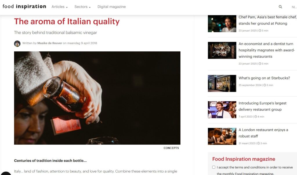 The aroma of Italian quality