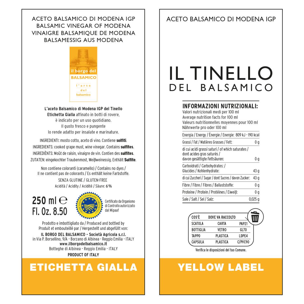 Aceto Balsamico di Modena Igp - Etichetta gialla - immagine 3
