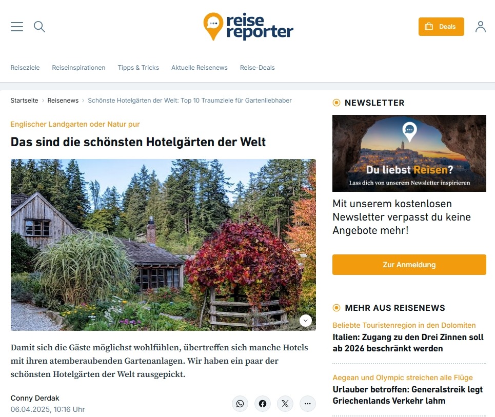 Reisereporter Borgo Most beautiful gardens in the world